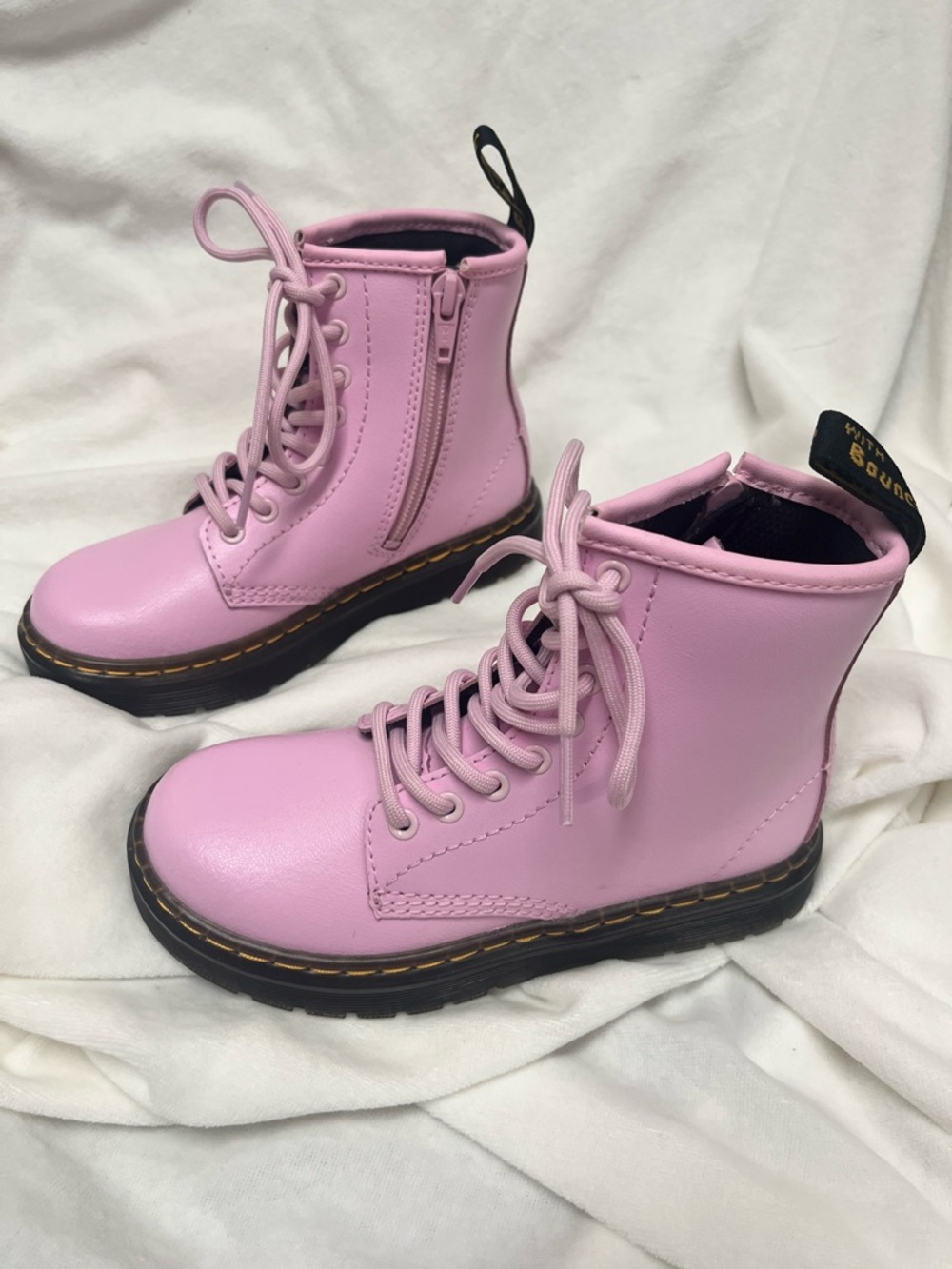 Girls Dr Martens Zavala J Combat Boot - Picture 2 of 7